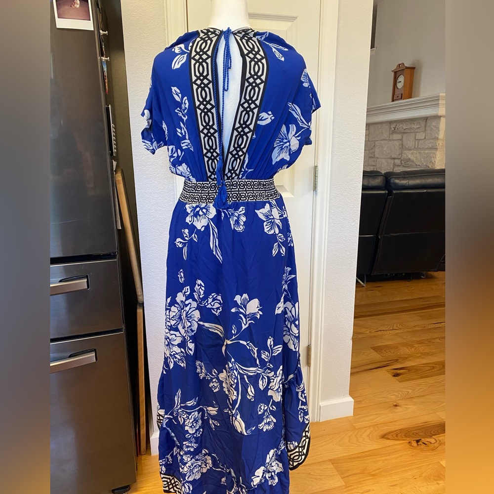 Flying Tomato Royal Blue Floral Maxi Dress